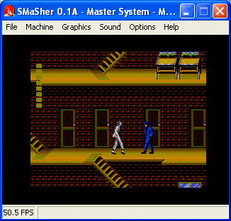 Moonwalker running on SMASHER 0.1a